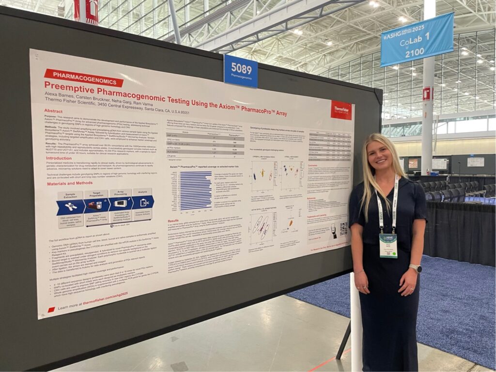 Alexa in front of ASHG poster in Boston, MA